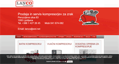 Desktop Screenshot of lancokompresorji.com